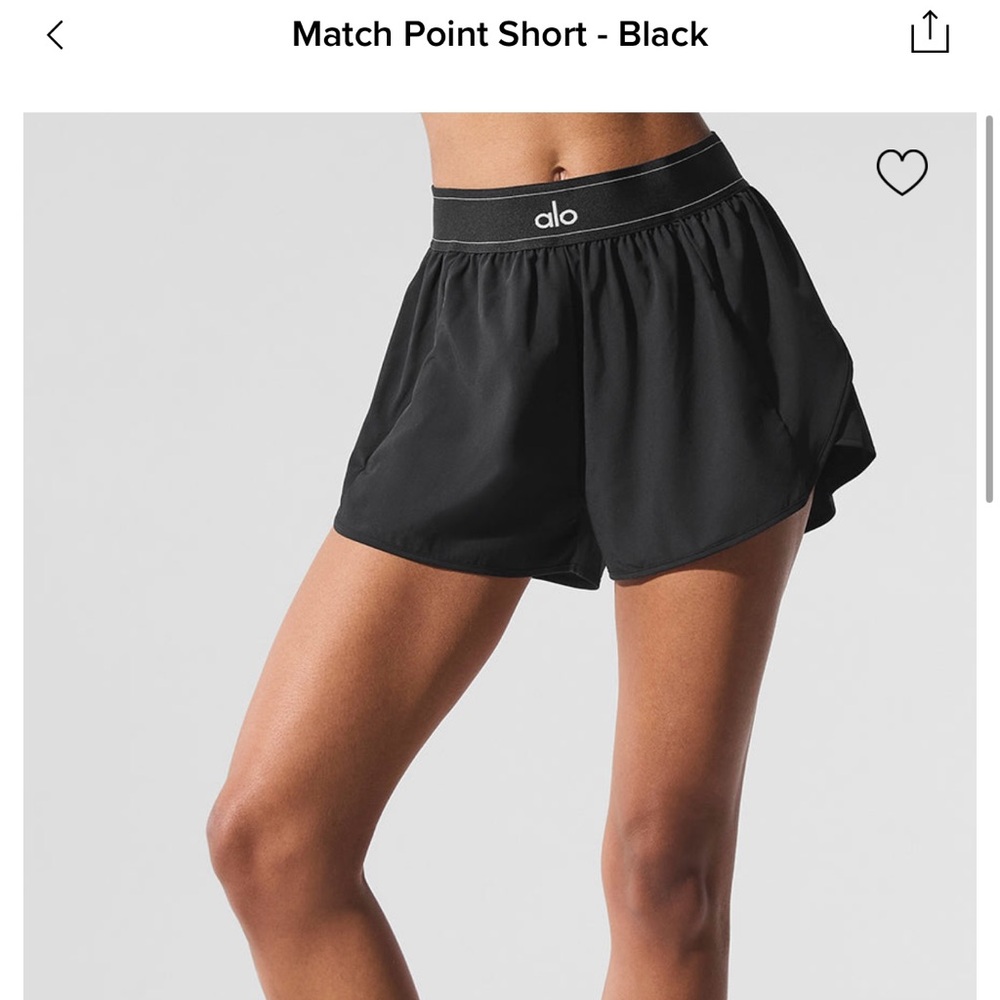 ALO Yoga Women match point short black size small